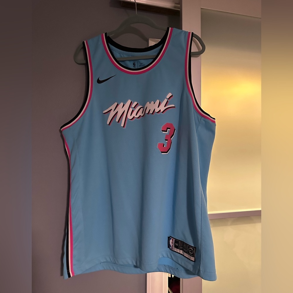 Miami Heat swingman Vice blue colorway Wade Jersey